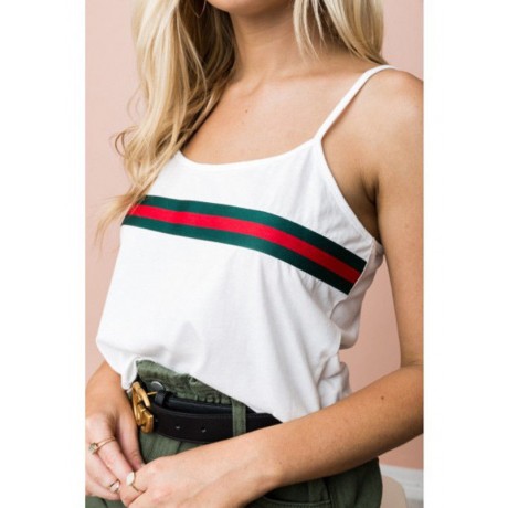  Women's Casual Sleeveless Camisole Striped Tank Top Camisole
