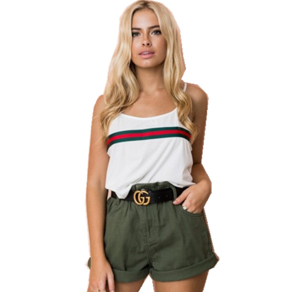  Women's Casual Sleeveless Camisole Striped Tank Top Camisole