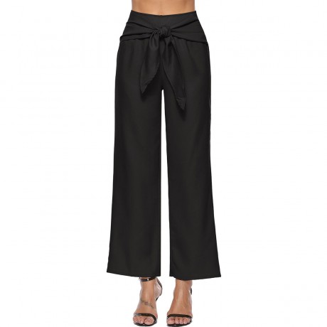 Women's Comfy Lace-Up Casual Wide Leg Long Pants(S-XL)