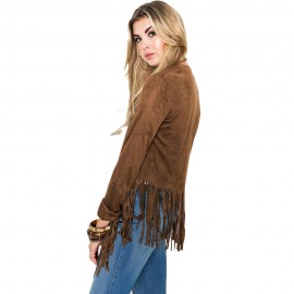 Women's Tassel Cardigan Long Sleeve Funny T-Shirt Jacket Coat(S-XL) 