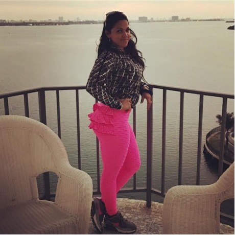  Womens Fitness Pants Elastic Slim Leggings Yoga Sports Running Workout Trousers Leggings with Flowers