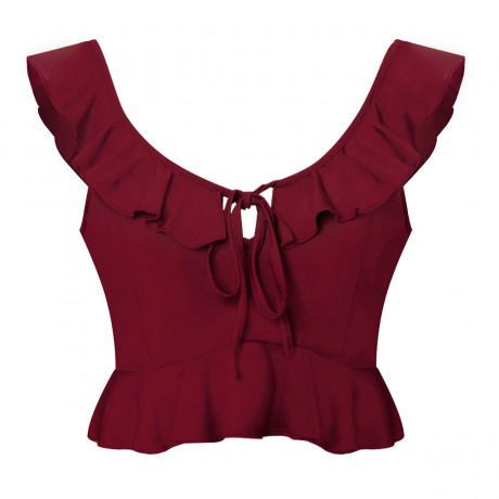 Women Summer t-shirt Solid Color Deep-V Sleeveless Vest Tops Shirts Blouse(S-XL)