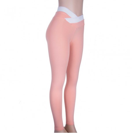  Women's Solid Color Leggings Full-Length Regular Size Yoga Workout Leggings Pants 