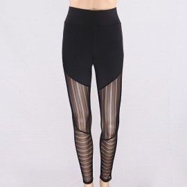 Mesh Yoga Pants High Waist Running Workout Leggings for Women