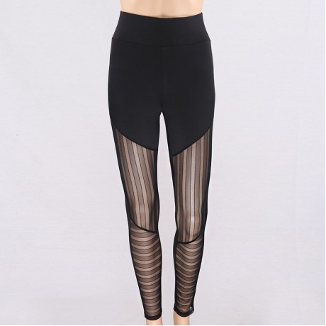 Mesh Yoga Pants High Waist Running Workout Leggings for Women