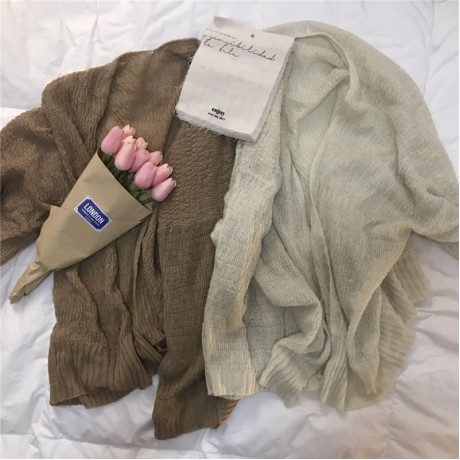 Women Casual Long Sleeve Thin Sweater Open Front Cardigans Sweater 