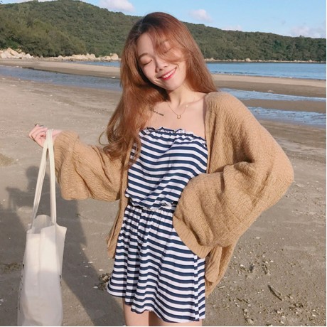 Women Casual Long Sleeve Thin Sweater Open Front Cardigans Sweater 