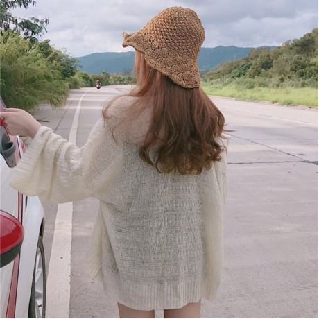 Women Casual Long Sleeve Thin Sweater Open Front Cardigans Sweater 