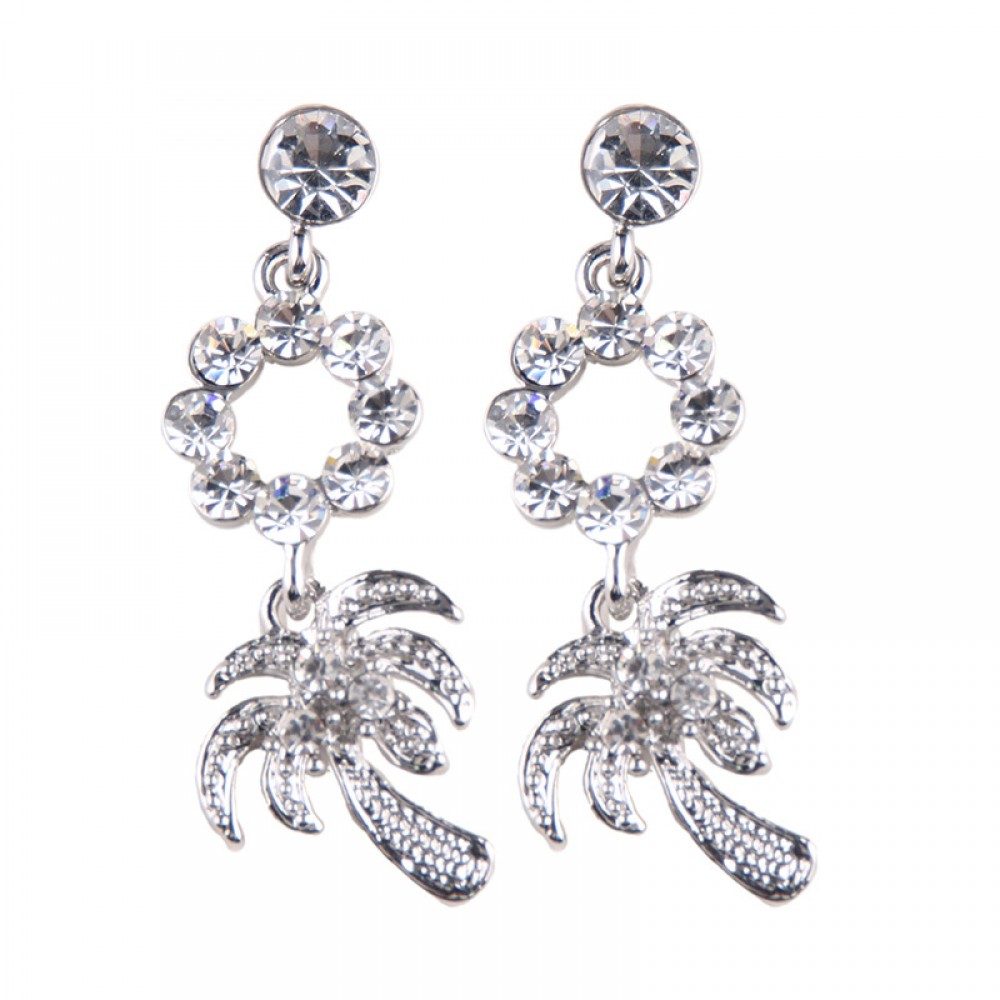 Fashion Creative Alloy Diamond Long drop Earring for Women Girls