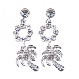 Fashion Creative Alloy Diamond Long drop Earring for Women Girls