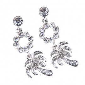 Fashion Creative Alloy Diamond Long drop Earring for Women Girls 