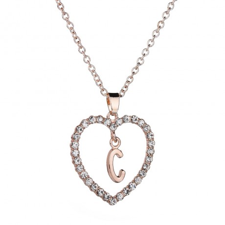 Fashion Jewerly Charm Pendant Diamond Pendant Heart& Letter Necklace