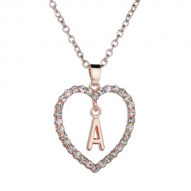 Fashion Jewerly Charm Pendant Diamond Pendant Heart& Letter Necklace