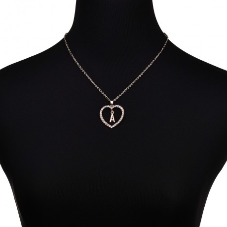 Fashion Jewerly Charm Pendant Diamond Pendant Heart& Letter Necklace
