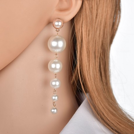 Jewelry Fashion Dangling Earrings Imitation Pearl Earrings Styles for Women and Girls