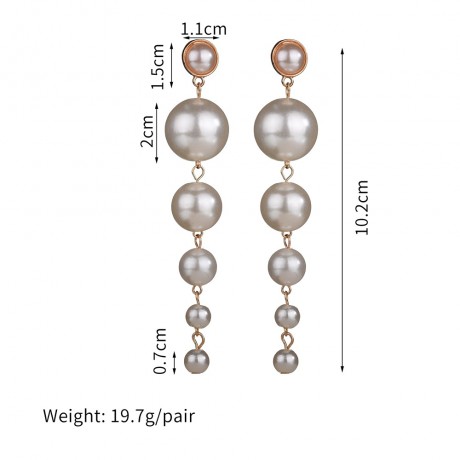 Jewelry Fashion Dangling Earrings Imitation Pearl Earrings Styles for Women and Girls
