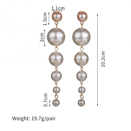 Jewelry Fashion Dangling Earrings Imitation Pearl Earrings Styles for Women and Girls