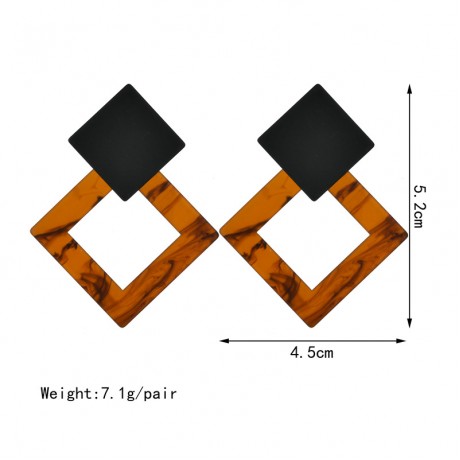 Dangle Earrings Long Earrings Drop Fashion Geometric Square Acid Earrings for Women