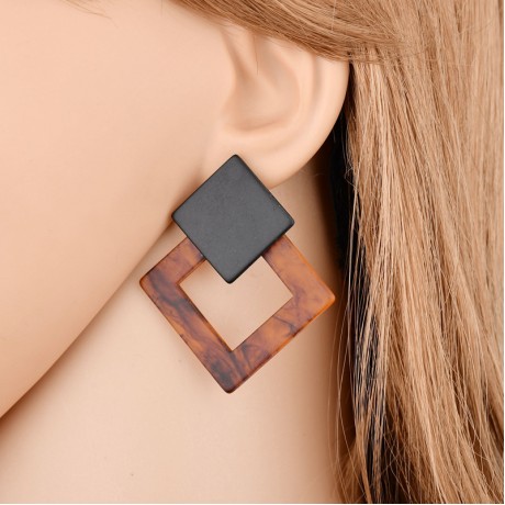 Dangle Earrings Long Earrings Drop Fashion Geometric Square Acid Earrings for Women