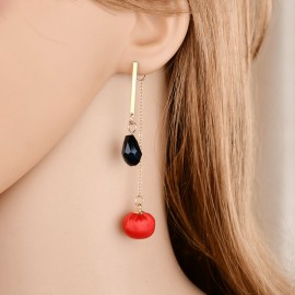  Fashion Long Fringe Dangle Earrings Tassels Asymmetrical Earrings for Women  