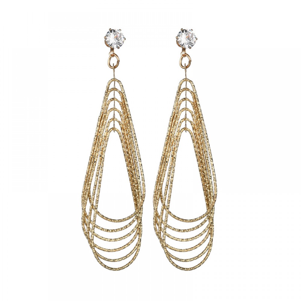 Dangle Earrings Women Exaggerated Multi layer Long Water Drop Earrings Vintage Earrings 