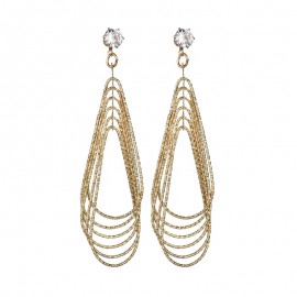 Dangle Earrings Women Exaggerated Multi layer Long Water Drop Earrings Vintage Earrings 