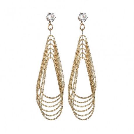 Dangle Earrings Women Exaggerated Multi layer Long Water Drop Earrings Vintage Earrings 