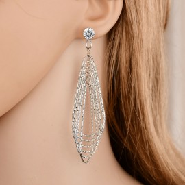 Dangle Earrings Women Exaggerated Multi layer Long Water Drop Earrings Vintage Earrings  