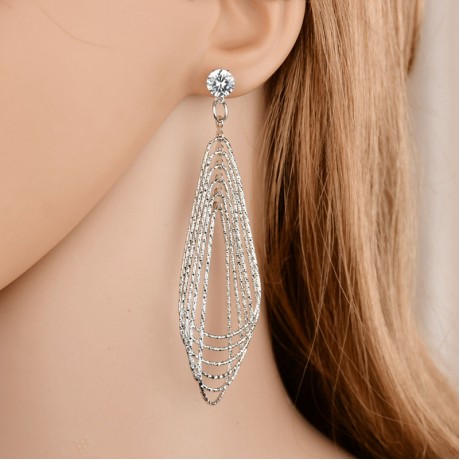 Dangle Earrings Women Exaggerated Multi layer Long Water Drop Earrings Vintage Earrings 