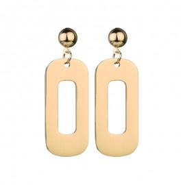 Gold Plated Exaggerated Metal Geometric Earrings Big Dangle Earrings Jewelry 