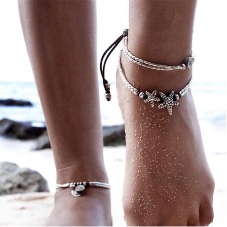 Charm Ethnic Starfish Necklace Pendant Beach Foot Chain Anklet Foot Chain Foot Jewelry