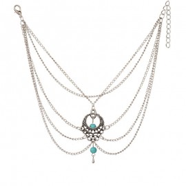 Jewelry Vintage Turquoise Anklet Chains Ethnic Water Drop Anklet Bracelet for Women 