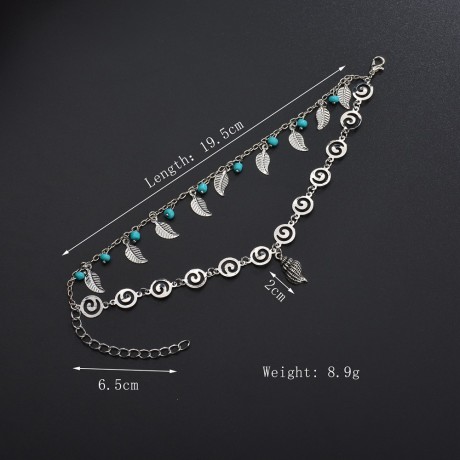 Women Waves Shell Beach Ankle Bracelet Adjustable Foot Chain Sandal Jewelry