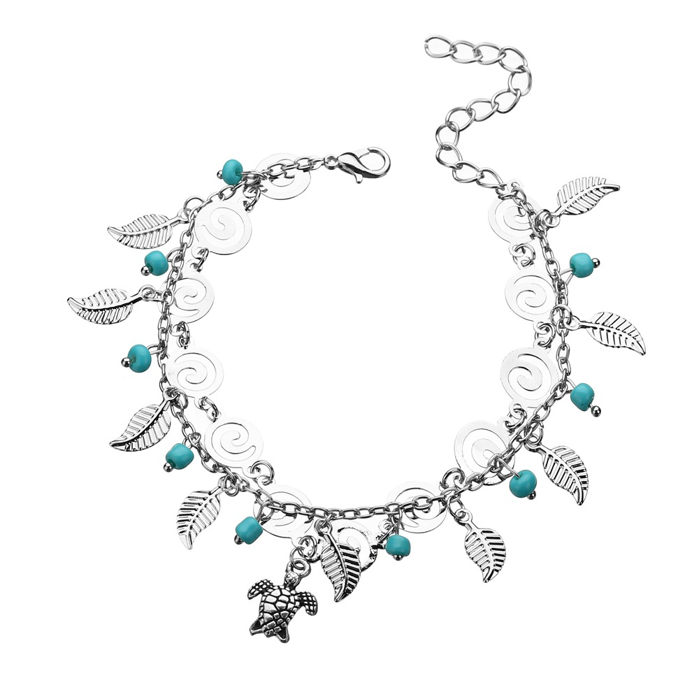 Women Waves Shell Beach Ankle Bracelet Adjustable Foot Chain Sandal Jewelry