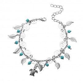 Women Waves Shell Beach Ankle Bracelet Adjustable Foot Chain Sandal Jewelry 