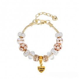 18K Gold Orange Breads Bracelet Fashion White Diamond Bracelet For Women