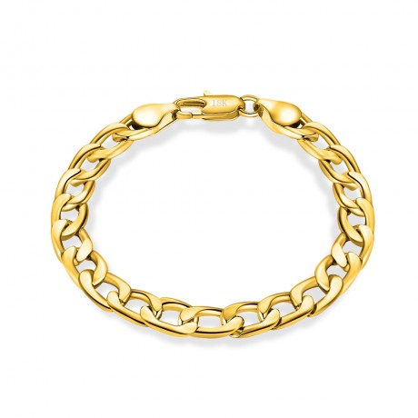 Chain Link Bracelet 6mm-12mm Wide 18K Gold/ Silver-Plated Bracelet for Women 