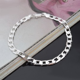 Chain Link Bracelet 6mm-12mm Wide 18K Gold/ Silver-Plated Bracelet for Women  