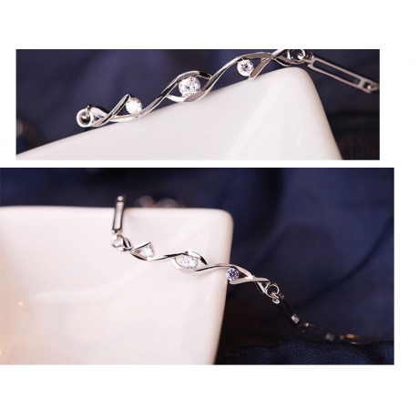 S925 Silver Plated White Gold Diamond Bracelet Jewelry Ideal Gifts For Women Gift Set From Heart