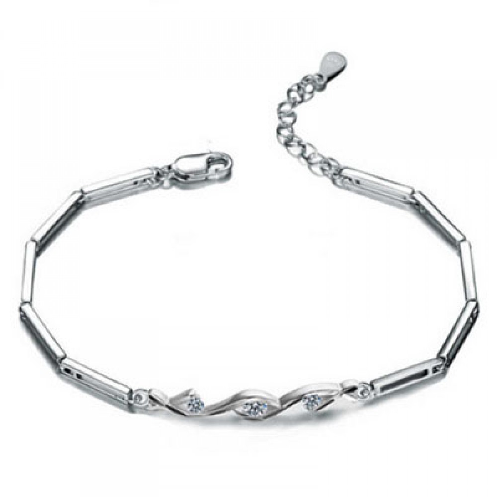 S925 Silver Plated White Gold Diamond Bracelet Jewelry Ideal Gifts For Women Gift Set From Heart