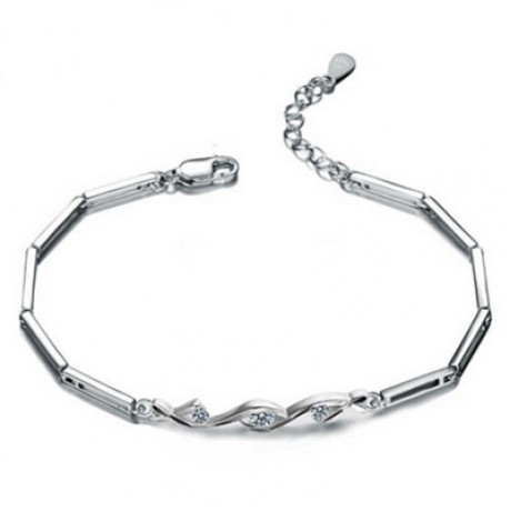 S925 Silver Plated White Gold Diamond Bracelet Jewelry Ideal Gifts For Women Gift Set From Heart