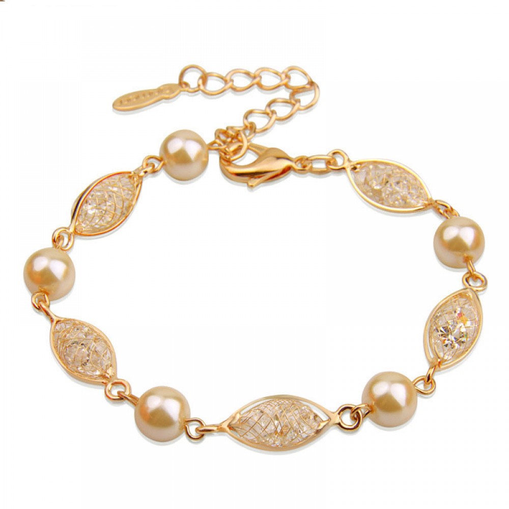 Fashion Bracelet Mesh Crystal Bracelets Rose Gold Bracelet for Women Girl