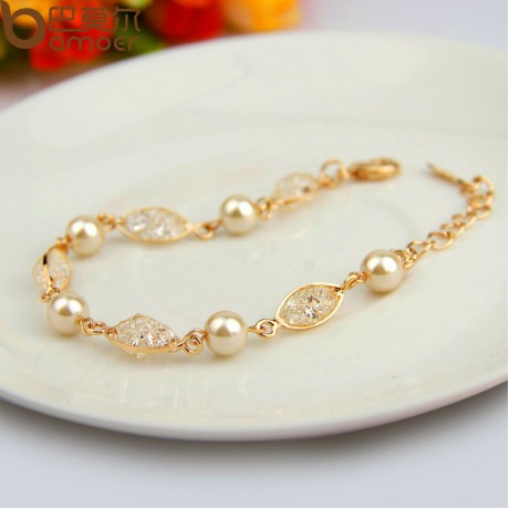 Fashion Bracelet Mesh Crystal Bracelets Rose Gold Bracelet for Women Girl
