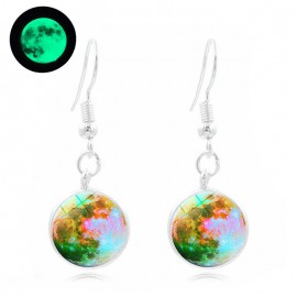 Starry Luminous Gemstone Earrings Drop Charm Earrings for Women 