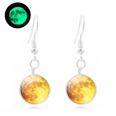 Starry Luminous Gemstone Earrings Drop Charm Earrings for Women