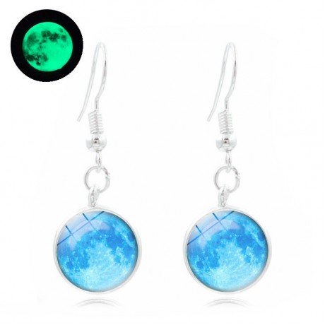 Starry Luminous Gemstone Earrings Drop Charm Earrings for Women