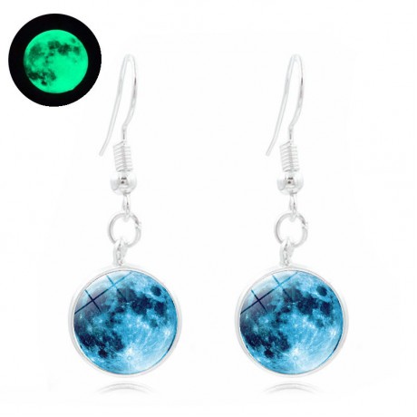 Starry Luminous Gemstone Earrings Drop Charm Earrings for Women