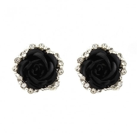 Fashion Diamond Rose Shape Earrings For Women