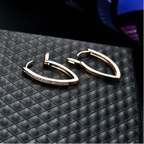 24K Gold Sexy Fashion Earring Round Hoop Earrings For Women