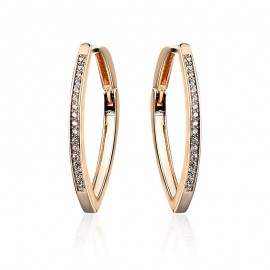 24K Gold Sexy Fashion Earring Round Hoop Earrings For Women